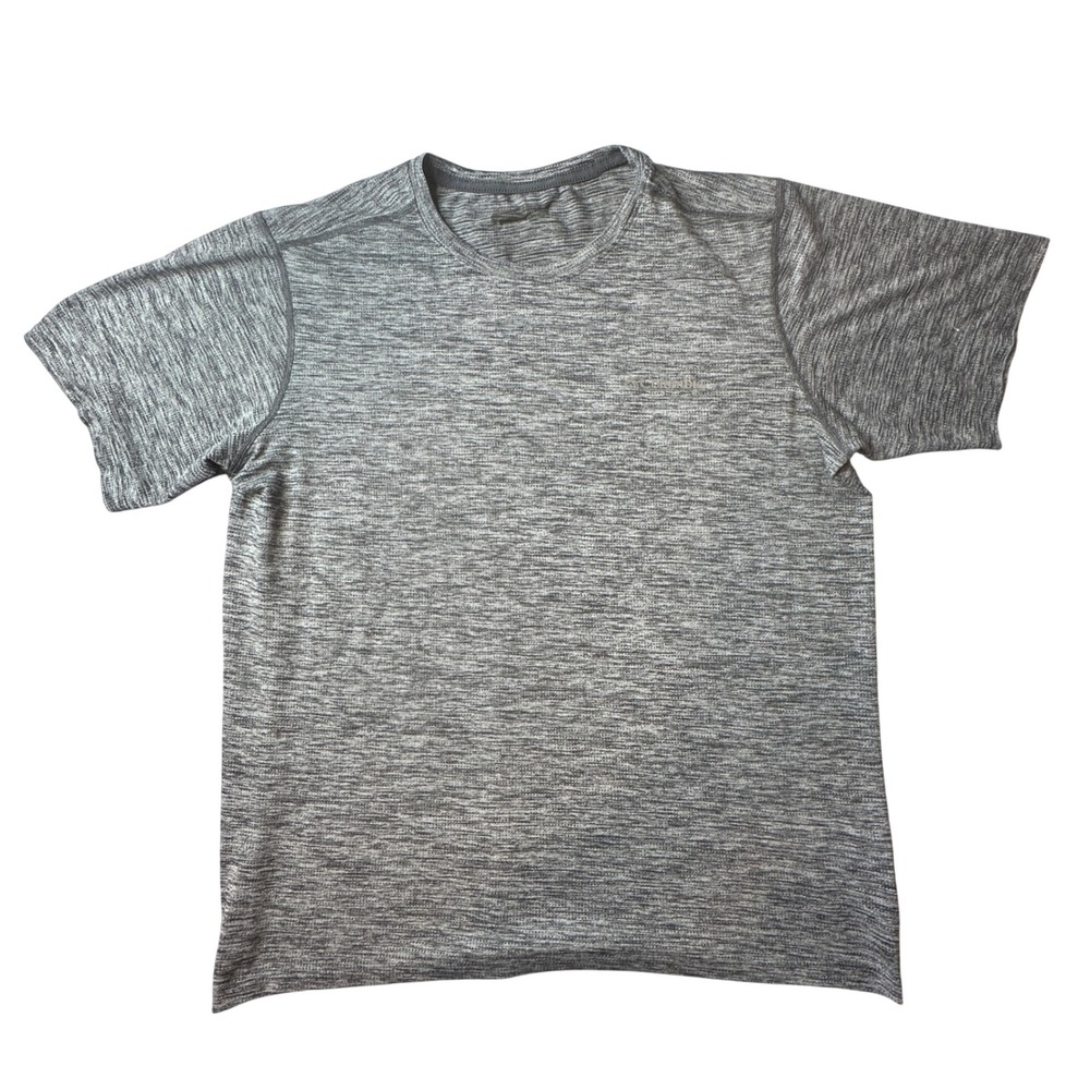 Columbia T-Shirt Mens M Grey Omni-Wick Space Dye Short Sleeve Athletic XO0905
